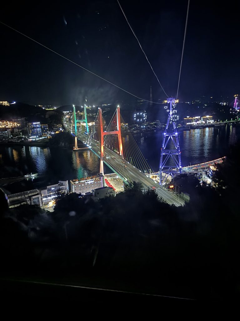 Night view from the Yeosu Marine Cable Car