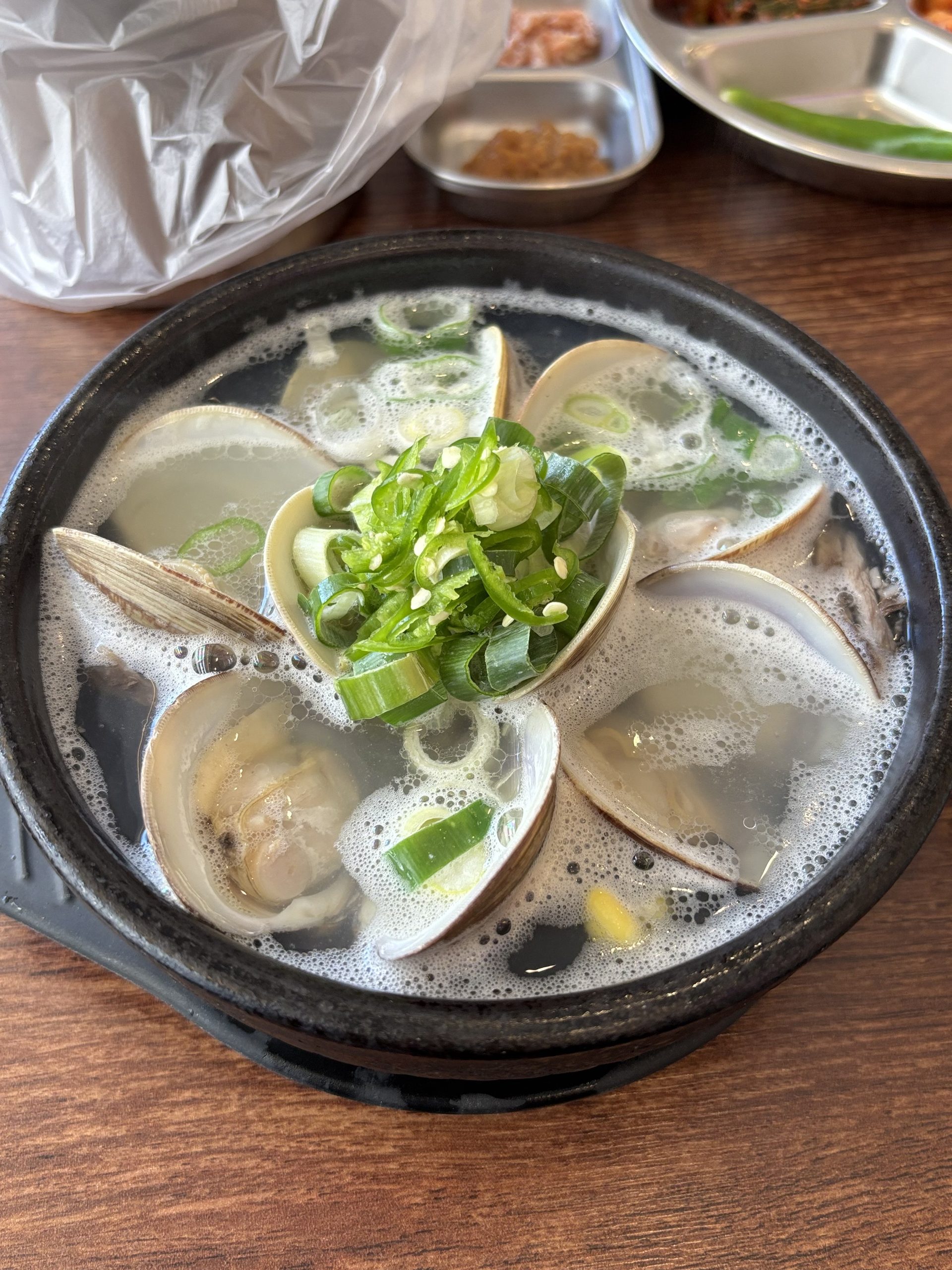 Clam and pork gukbap at Gwangjang Gukbap in Yeosu, South Korea