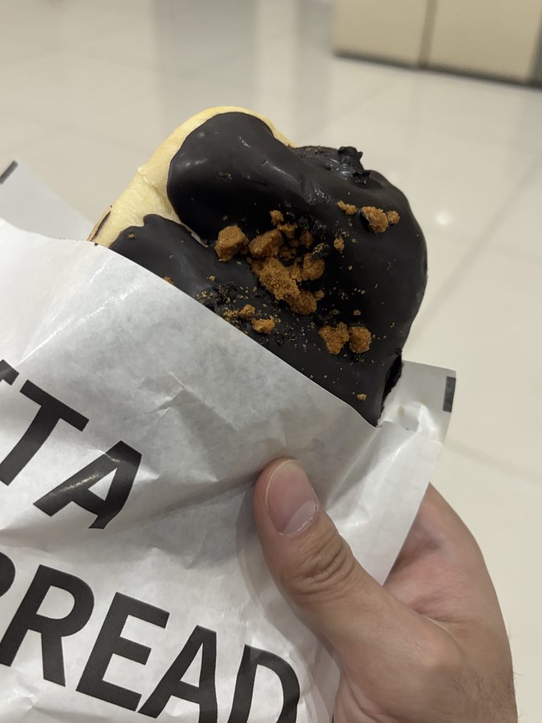 Soft chocolate curd roll from Pita Bakers in Yeosu